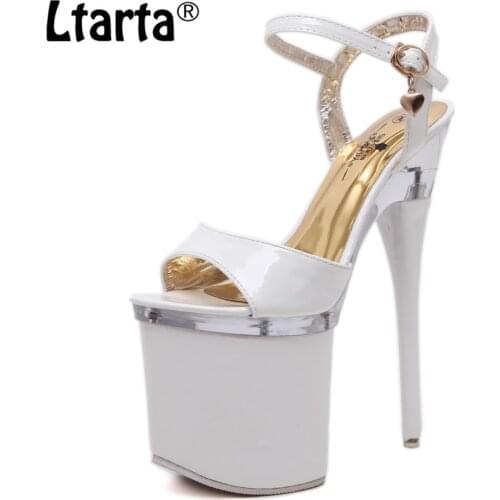 LTARTA 34-38 Women Sexy Party Super High Heels Platform Fish Toe Sandals for Women 7.5cm platfrom 14cm Sandals LFD-10368