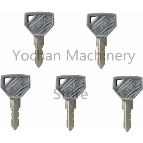 5 PCS 52160 Key For Yanmar John Deere Tractor Ignition Starter Switch 194155-52160 198360-52160 198162-52150 EX450 EX2900