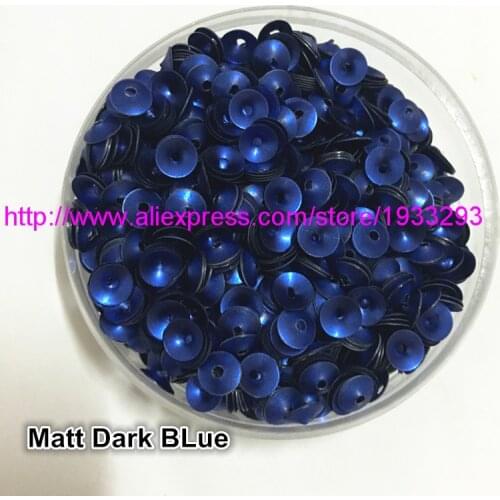 50g(3000pcs) 6mm CUP Matt Dark Blue color Funnel Shape round loose sequins Paillette sewing Wedding craft good quality