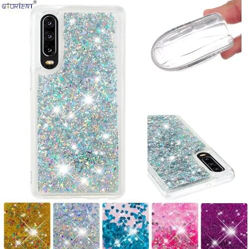 Bling Case For Huawei P30 P 30 Soft Silicone Bumper Cover ELE-L09 ELE-L29 Cute Glitter Dynamic Liquid Quicksand Case ELE L29 L09