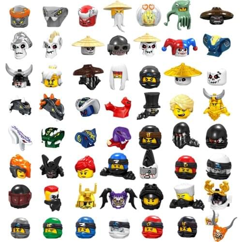 Ninja Bricks Skeleton Soldiers Snakes Warrior Samurai Anime Movie Series Action Figures Heads Accessories Building Blocks Toys