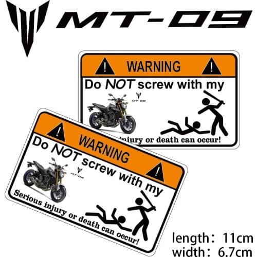 KODASKIN Motorcycle Cheap 2D Creative Warning Sticker Decal for YAMAHA MT-09