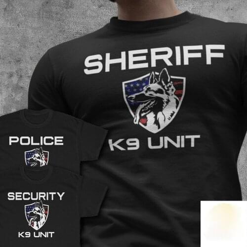 NEW K-9 Unit Polices Sheriff or Security K9 Men T-Shirt Service Dog harajuku men clothing