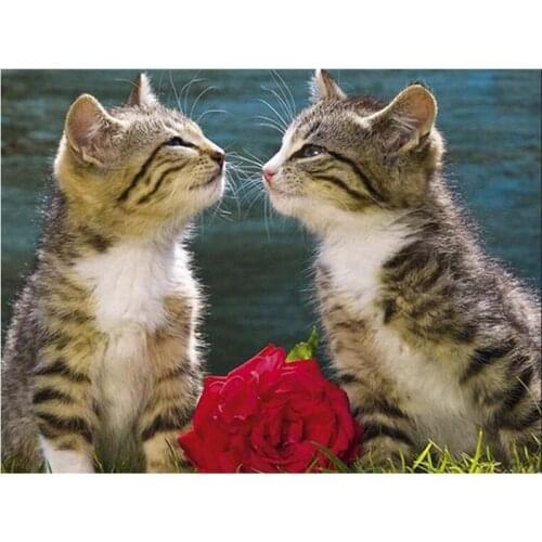 New Arrival 5D DIY Diamond Painting Rhinestones Cat Full Square Round Drill Diamond Embroidery Animal Home Decoration