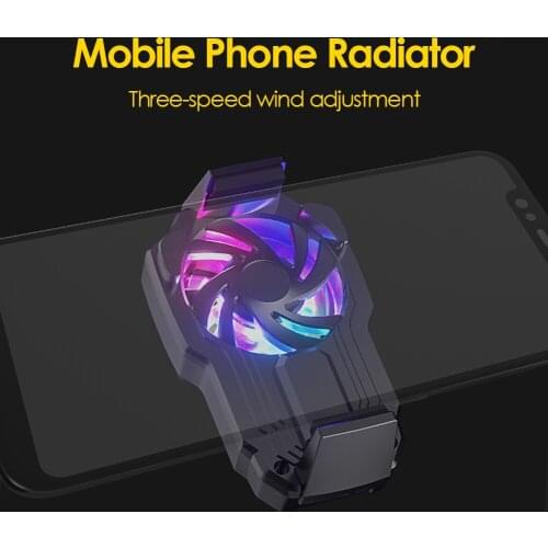 Gaming Smart Phone Cooling Fan USB Rechargeable Mobile Gamepad Radiator Cooler Phone Cooling Fan Dissipate Heat Cooling Tool