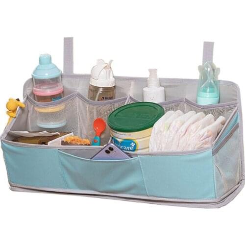 Baby Care Essentials Crib Storage Bag Bedside Cradle Hanging Organizer Pocket H055