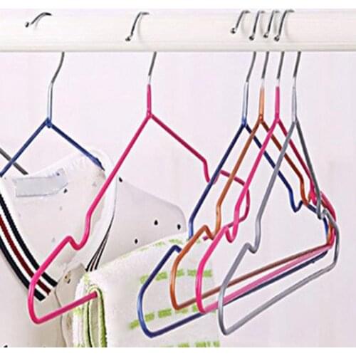 10Pcs Stainless Steel Non-slip Shirt Trouser Coat Hook Hanger Clothes Stand Home Clothing Wardrobe Storage Hangers Home Storage