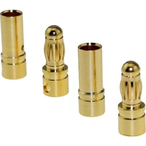 20/40pcs 3.5mm Gold Bullet Banana Connector Plug For ESC Battery Motor high quality(10/20 pair)