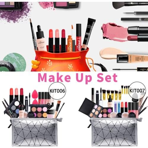 2021 new POPFEEL 24Pcs/Set ALL IN ONE Full Professional Makeup Kit For Girl 4D Waterproof Base Cosmetics make up brush bag