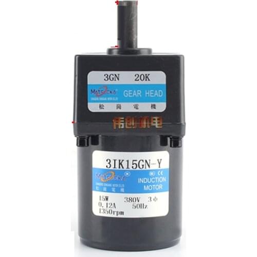 3IK15GN-Y 15W AC380V three-phase AC gear reducer motor, forward and reverse, high torque, constant speed motor
