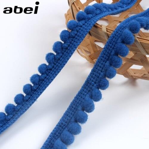 5Yards 10mm Handmade Sewing Pom Pom Fringe Lace Trims Pompom Lace Ribbon DIY Handmade Wedding Craft Decoration Fabric