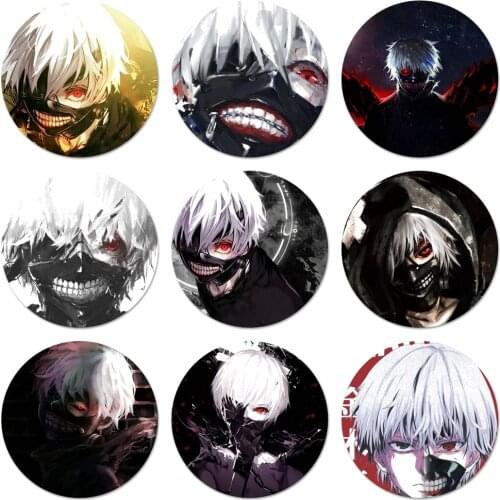 58mm anime Tokyo Ghoul Japan Icons Pins Badge Decoration Brooches Metal Badges For Backpack Decoration