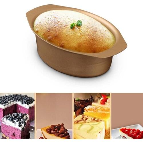 Nonstick Cheese Cake Pan Molds Chiffon Cake Tray Bread Making Mould Carbon steel Backing Molds Oval Shape Kitchen Baking Tools