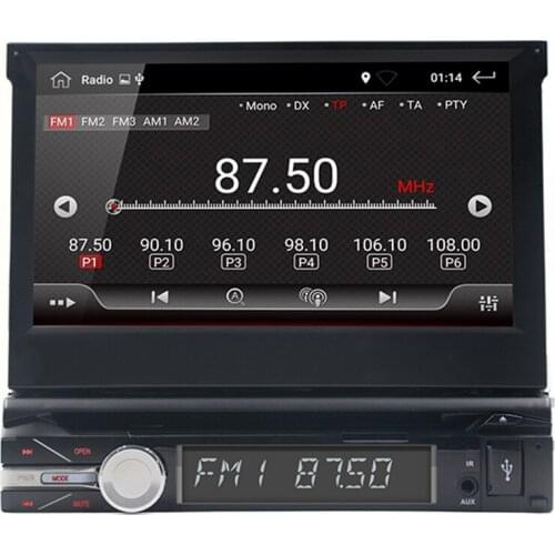 Android 8.1 Quad-Core 1 Din Car Video Player GPS Navigation In-dash Detachable Front Panel Car Radio Stereo with BT 2+16GB
