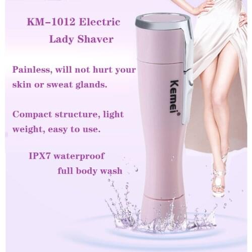 KM-1012 Lady Personal Shaver Depiladora Razor Portable Mini Epilator Hair Removal Electrical Trimmer Bikini Underarm Painless