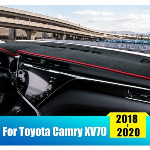 Car Dashboard Cover For Toyota Camry 70 XV70 2018 2019 2020 Avoid Light Pad Instrument Platform Desk Mats Carpets Accessories
