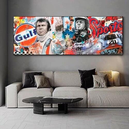 Classicm Move Rock and Speed Racing Is Life Race Car Artwork Wall Art Picture Posters Print Canvas Painting For Home Decor