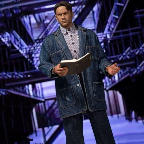 DAFTOYS 1/6 Shawshank Andy Dufresne Costume Clothes Set with Head Sculpt for 12" Male Soldier Action Figure Body