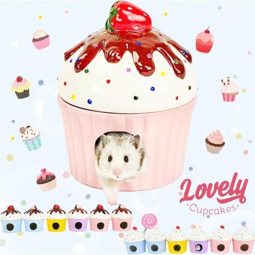 Ice Cream Cake Ceramic Hamster Nest Hamster Shelter Golden Bear Dwarf Rat Small Animal Nest Hamster Cage Landscaping Supplies