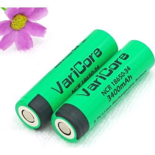 2 pcs. VariCore NCR18650 -34 100% New Original 3.7 v 3400 mAh Lthium Rechargeable battery NCR18650B industrial equipment used