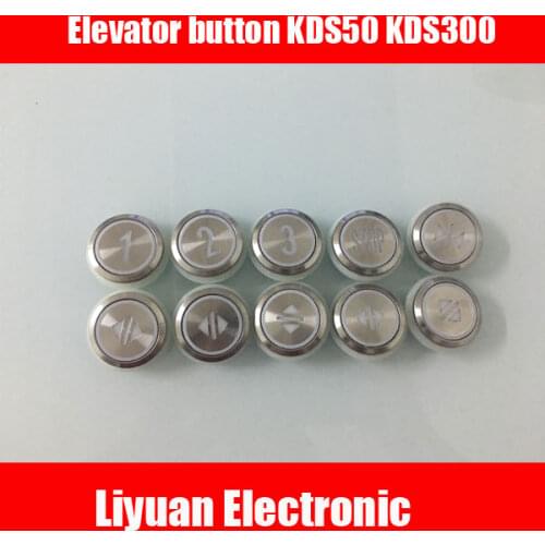 1pcs Elevator button KDS50 round digital outbound KDS300 stainless steel button patch elevator accessories red light white light