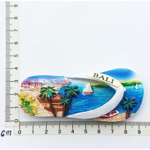 Bali Indonesia)Fridge Magnet Creative Travel Commemorate Crafts 3D Ornaments Magnetism Resin Material Refrigerator Stickers