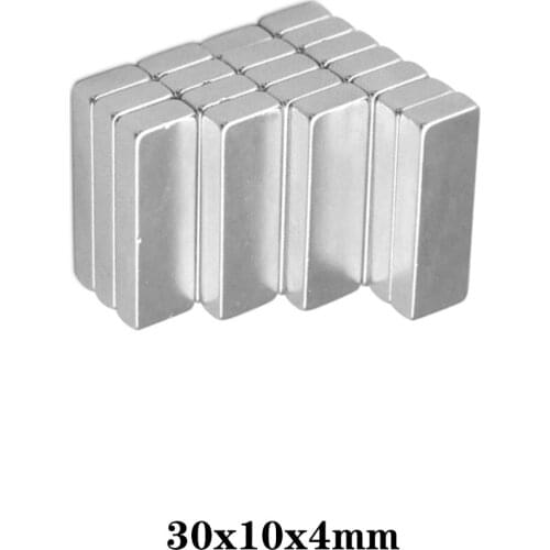 2~50PCS 30x10x4 block Powerful N35 Magnets 30mmX10mm Super Sheet Permanent Magnetic 30x10x4 mm Strong Neodymium Magnet 30*10*4