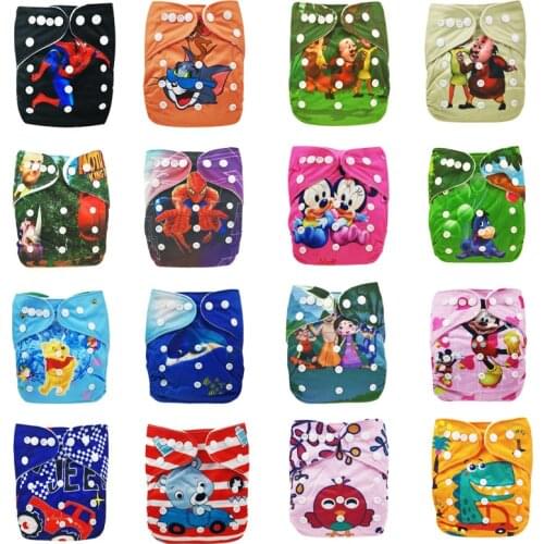 1Pcs Washable Baby Diapers Reusable Cloth Nappies Waterproof Newborn Cotton Diaper Cover For Children Training Pants Soft