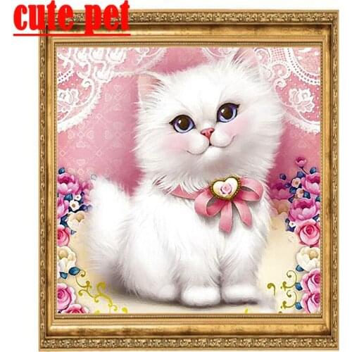 DIY fresco Ginger cat diamond embroidery Spaniel round squaredrill Mosaic crossstitch home decoration gift DIY Diamond Painting