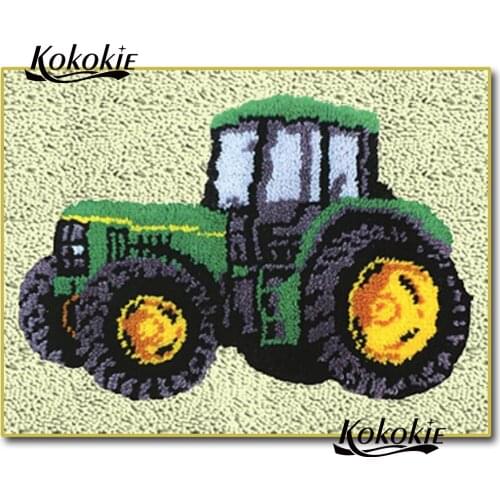 Latch hook kits rug car cushion mat accessories cartoon needle for carpet embroidery handmade rug latch hook kussen knooppakket