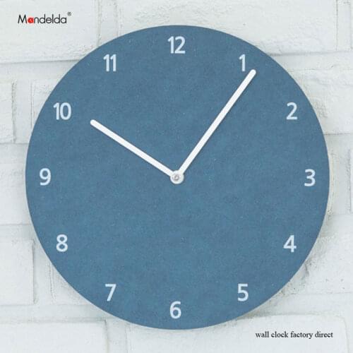 Mandelda Clock Wall Watch Living Room Creative Simple Circular Digit Home Bedroom Silent Smart Wall Clock