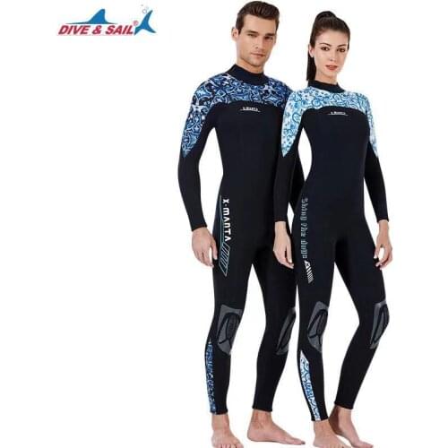 Dive Sail 3MM Neoprene Diving Wetsuit Adult One Piece Swimsuit Winter Warm Scuba Snorkeling Suit Spearfishing Underwater M129561