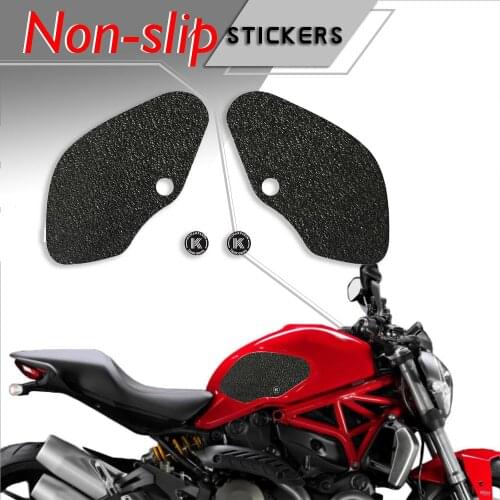 Motorcycle Non-slip Sticker Grips Protector Sticker Decal Gas Knee Grip Tank Traction Pad decals For DUCATI 14-18 MONSTER 1200