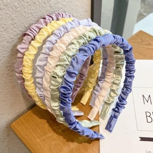 2021 New Pleated Bubble Girls Headband Colorful Multi-purpose Headband Hair Clip Vantage Hair Bundle Headdress Hair Accessories