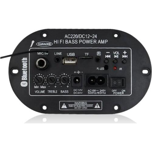 25W Amplifier Board Audio Bluetooth Amplificador USB FM Radio TF Player Subwoofer DIY Amplifiers for Motorcycle Car Home
