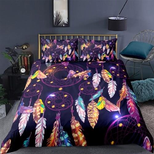 Dream Catcher Duvet Cover Pillowcase 3D Printed Quilt Cover 2/3 Pcs Single Twin Full Double Queen King Size Bedding Set Adult