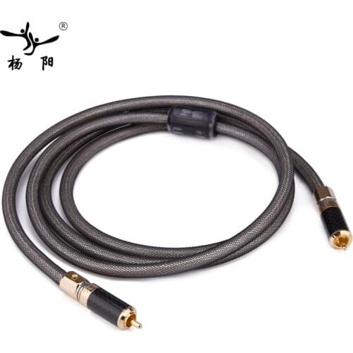 YYAUDIO Silver Plated Hifi Digital Coaxial Cable High Performance 75ohm DAC Subwoofer Cable