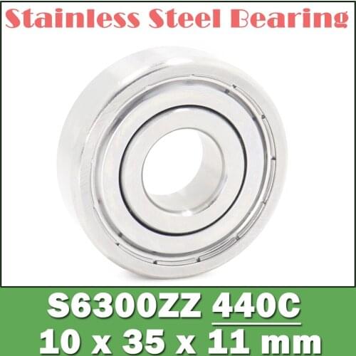 S6300ZZ Bearing 10*35*11 mm ( 10PCS ) ABEC-1 S6300 Z ZZ S 6300 440C Stainless Steel S6300Z Ball Bearings