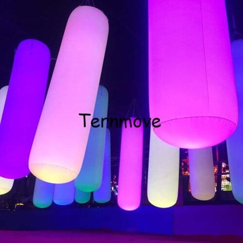PVC Tapping Touch Tube Pat to Change Color led strip balloon Sandbag Shape Balloon Inflatable Lighting Pillar Column