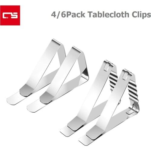 4/6 Tablecloth Clips Stainless Steel Table Cloth Cover Clamps for Wedding Promenade Table Round Board Home Kitchen Stable Clips