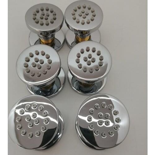 JMKWS 50MM Rain Bath Faucet Body Round Shower Bath Faucet Jets 6PCS In Wall Copper Materfal Saving Water Shower Heads Sprays Tap