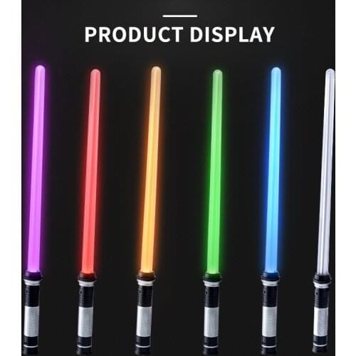 Light saber induction variable color telescopic laser saber two in one LED luminous rod flash saber