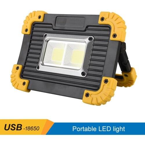 COB LED Portable Spotlight Led Work Lights USB Rechargeable Flashlight Outdoor Travel Lamp For Camping Lantern Use 18650 Battery