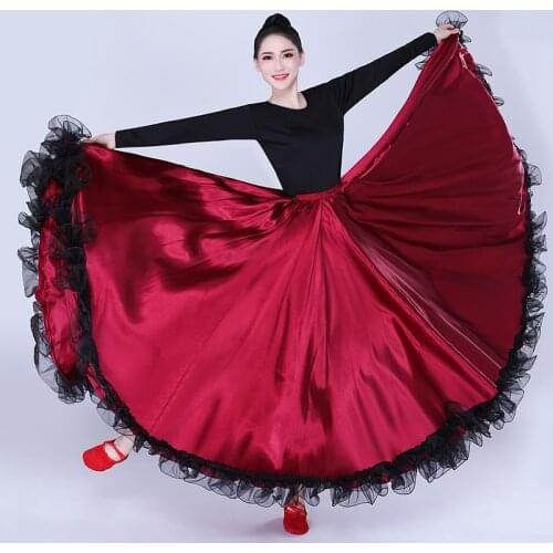 Spanish bullfighting dance skirt opening dance big swing skirt performance Gypsy wear Adult women lady belly dance costumes