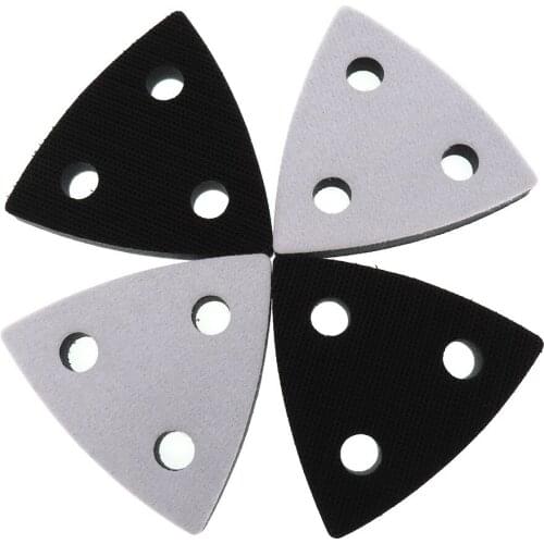 Triangle Sponge Interface 3-Hole Cushion Self-Fastening Hook Loop Backing