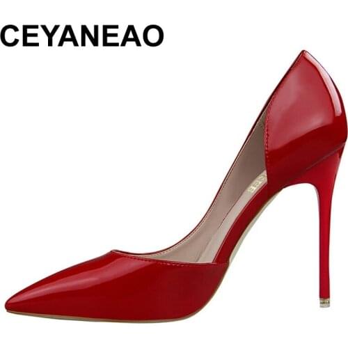 CEYANEAOOffice Shoes Women Extreme High Heels Pumps Women Shoes Bigtree Shoes High Heels Sandals Women Tacones Altos Mujer Sexy