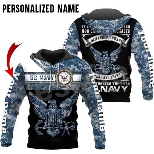 Tessffel Eagle Navy Army Veteran Military Camo Harajuku Pullover 3DPrint Streetwear Tracksuit Autumn Casual Hoodies Men/Women 18