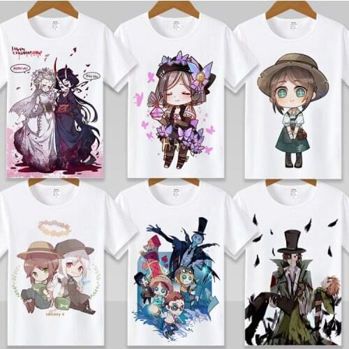 Identity V Cosplay T Shirt Gardener Emma Woods Michiko 3D Print T-Shirt Summer Graphic Tees Crew Neck Harajuku Top Tee Costume