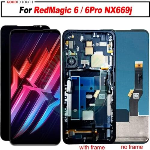 For red magic 6 LCD Display + Touch Screen Digitizer Aseembly For red magic 6Pro nx669j screen