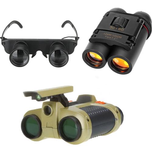 1pc Hot Sale Binocular 4x30mm Night Vision Viewer Surveillance Spy Scope Binoculars Pop Up Light Tool New 2021
